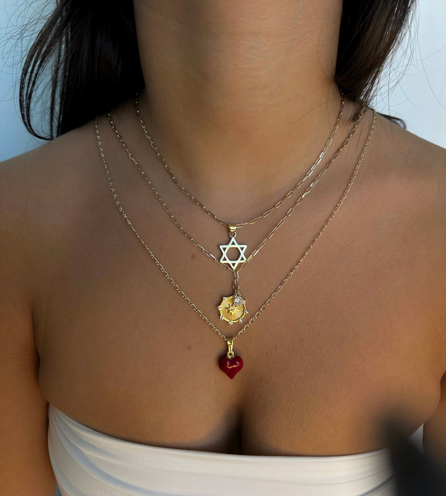 COLLIER COEUR ROUGE
