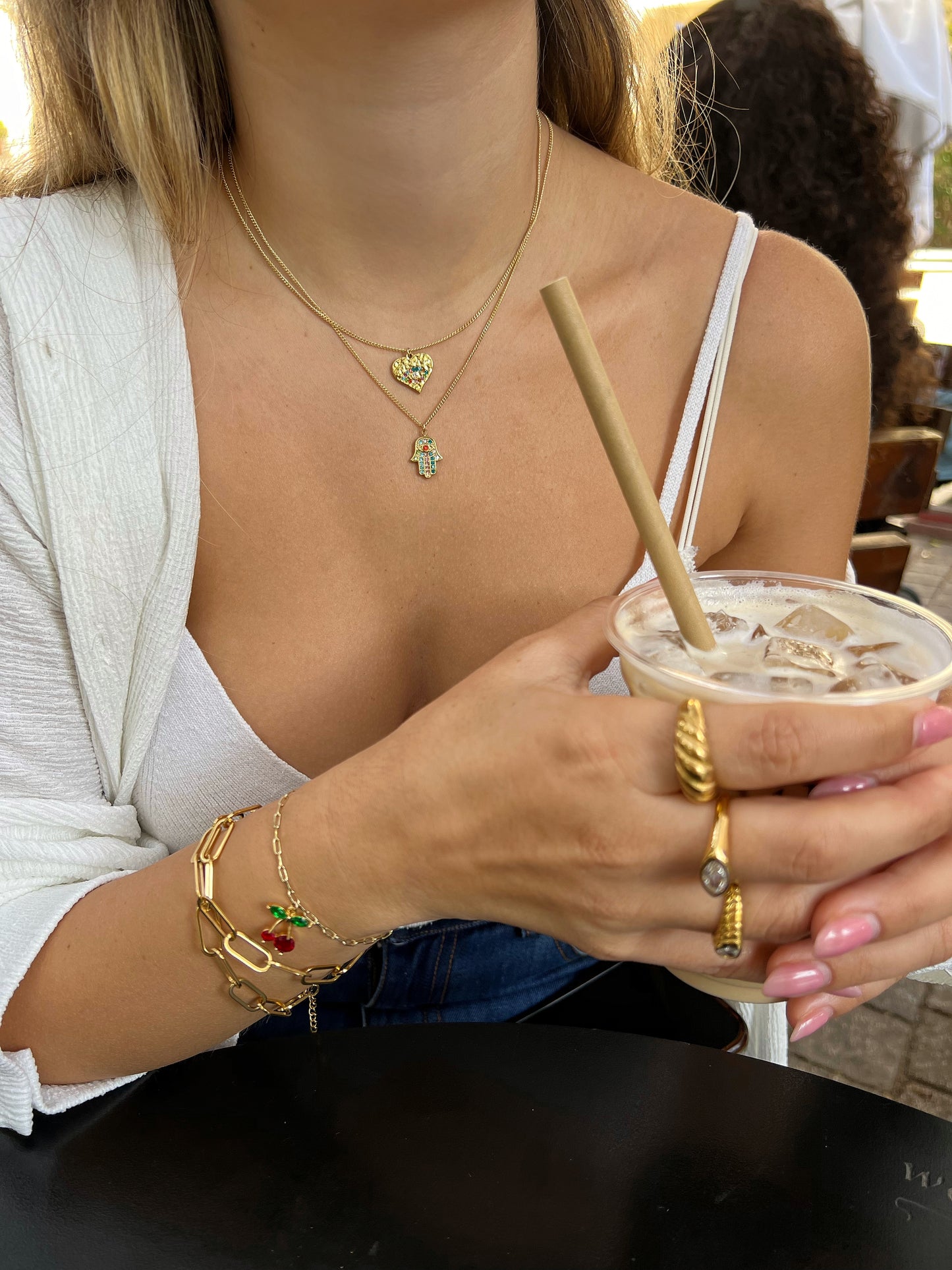 ืฆืืื ืืืืืืื ืฉืื ื ืคื๐ ืืฆืืคื ืืื 14 ืงืจืื ืขื ืชืืืื ืืืืืื ืืืฉืื ืืืืข ืขื ืืืจืืืช ืืฉื ื Our cherry bracelet here๐ plated with 14 karat gold with a perfect cherry pendant comes with a one year warranty