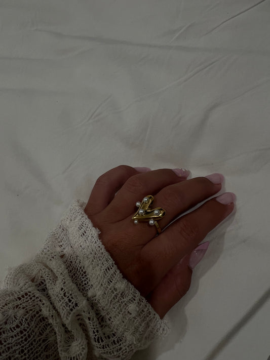 Bague de perles