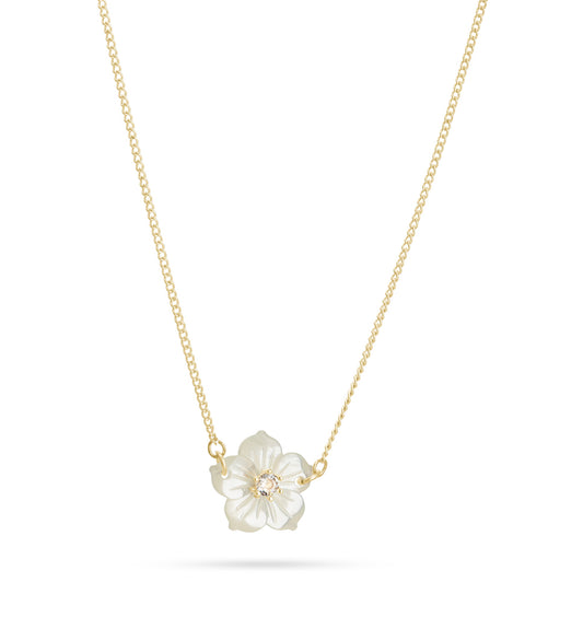 Collier Fleur Blanche