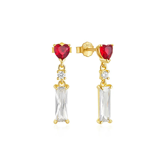 Boucles d'oreilles Valvet rouges